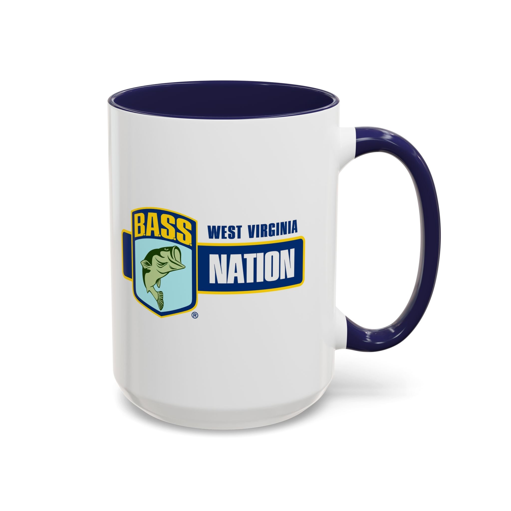West Virginia Bass Nation Coffee Mug — Fishing Enthusiast Accent Mug