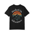 Hooked On Adventure T-Shirt - Retro Fishing Mountain Tee--Graphic on Back