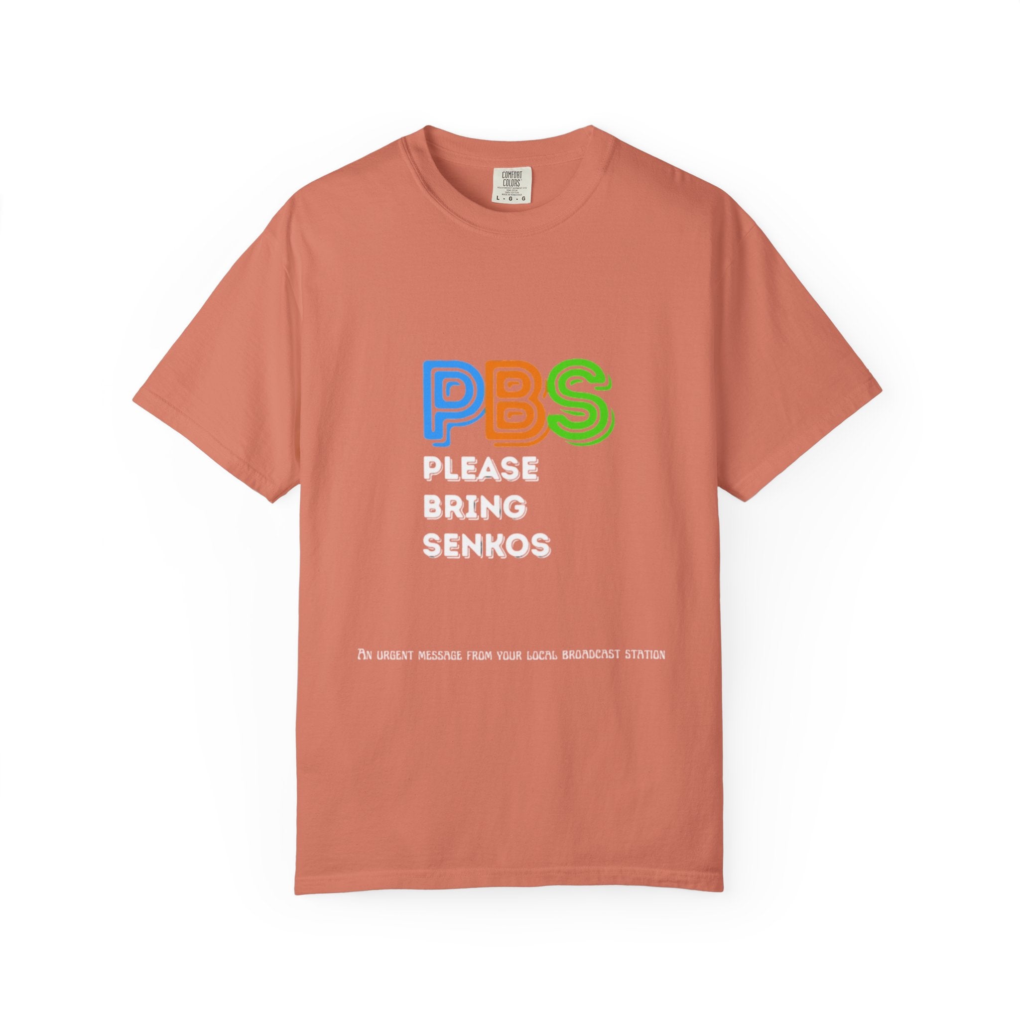Please Bring Senkos T-Shirt — Retro PBS Logo Graphic Tee