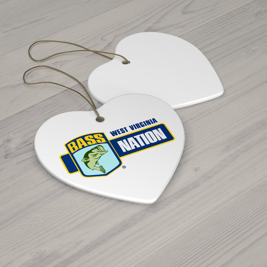 Bass Nation Ceramic Ornament – Star-Shaped Fishing Holiday Decoration