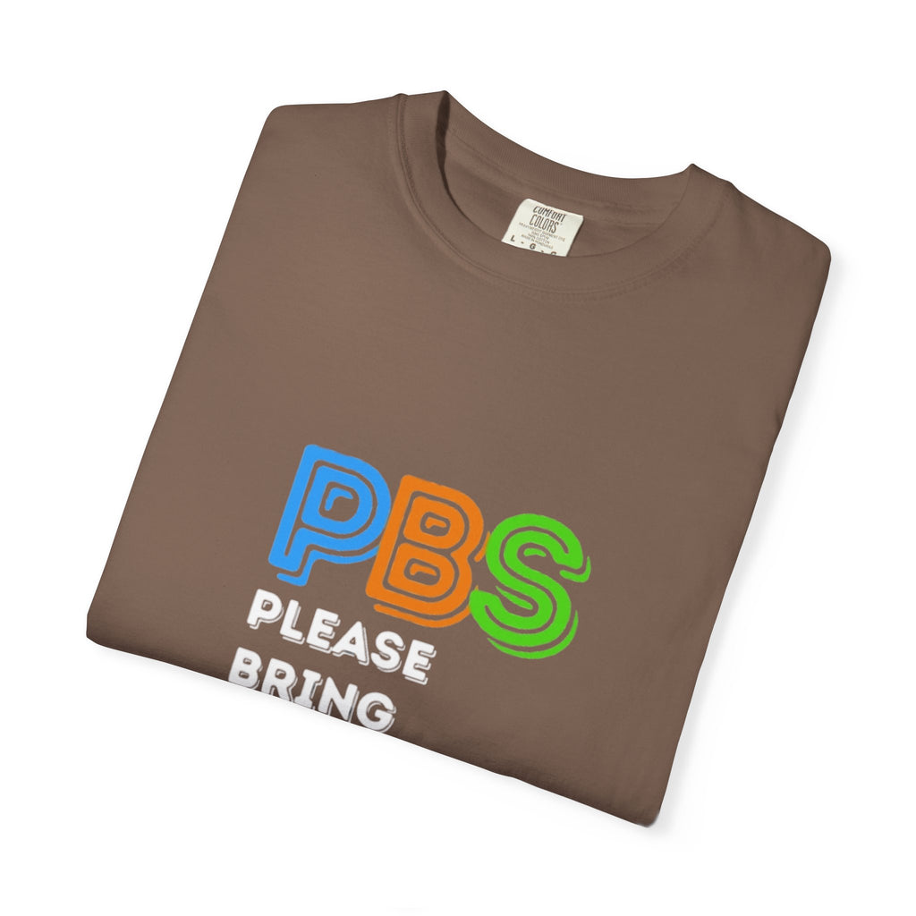 Please Bring Senkos T-Shirt — Retro PBS Logo Graphic Tee