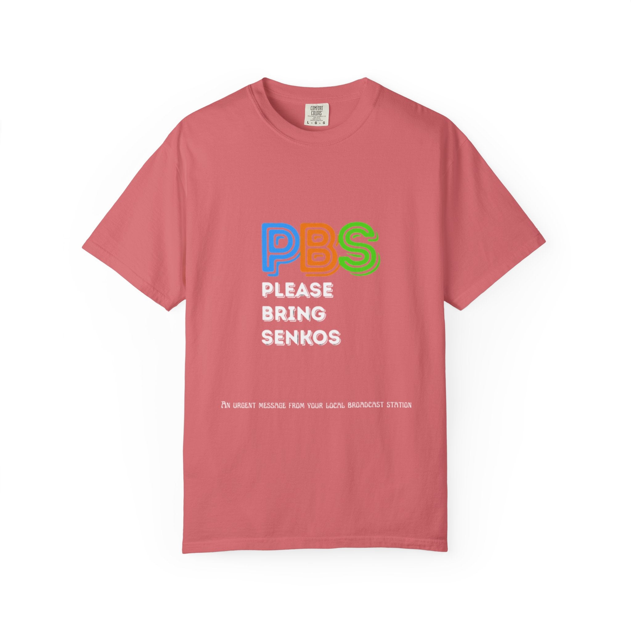 Please Bring Senkos T-Shirt — Retro PBS Logo Graphic Tee