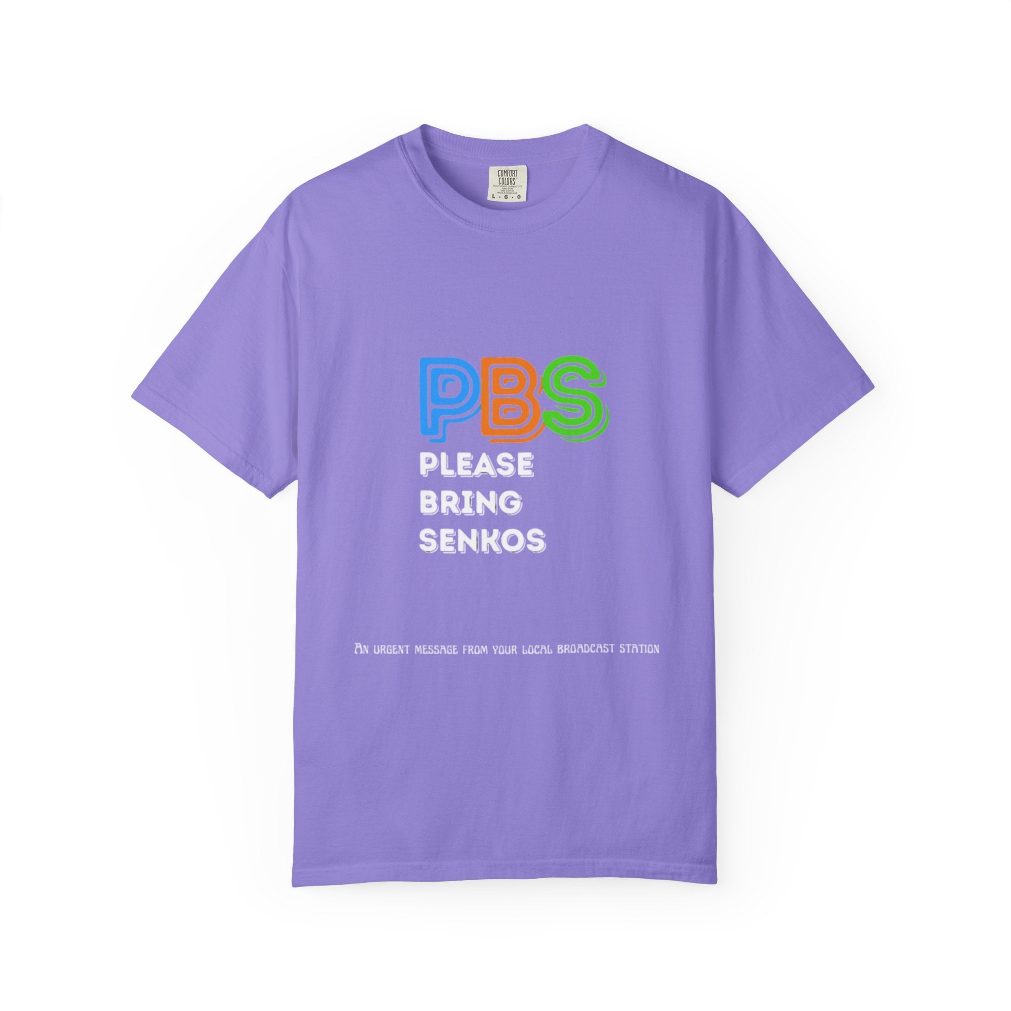 Please Bring Senkos T-Shirt — Retro PBS Logo Graphic Tee
