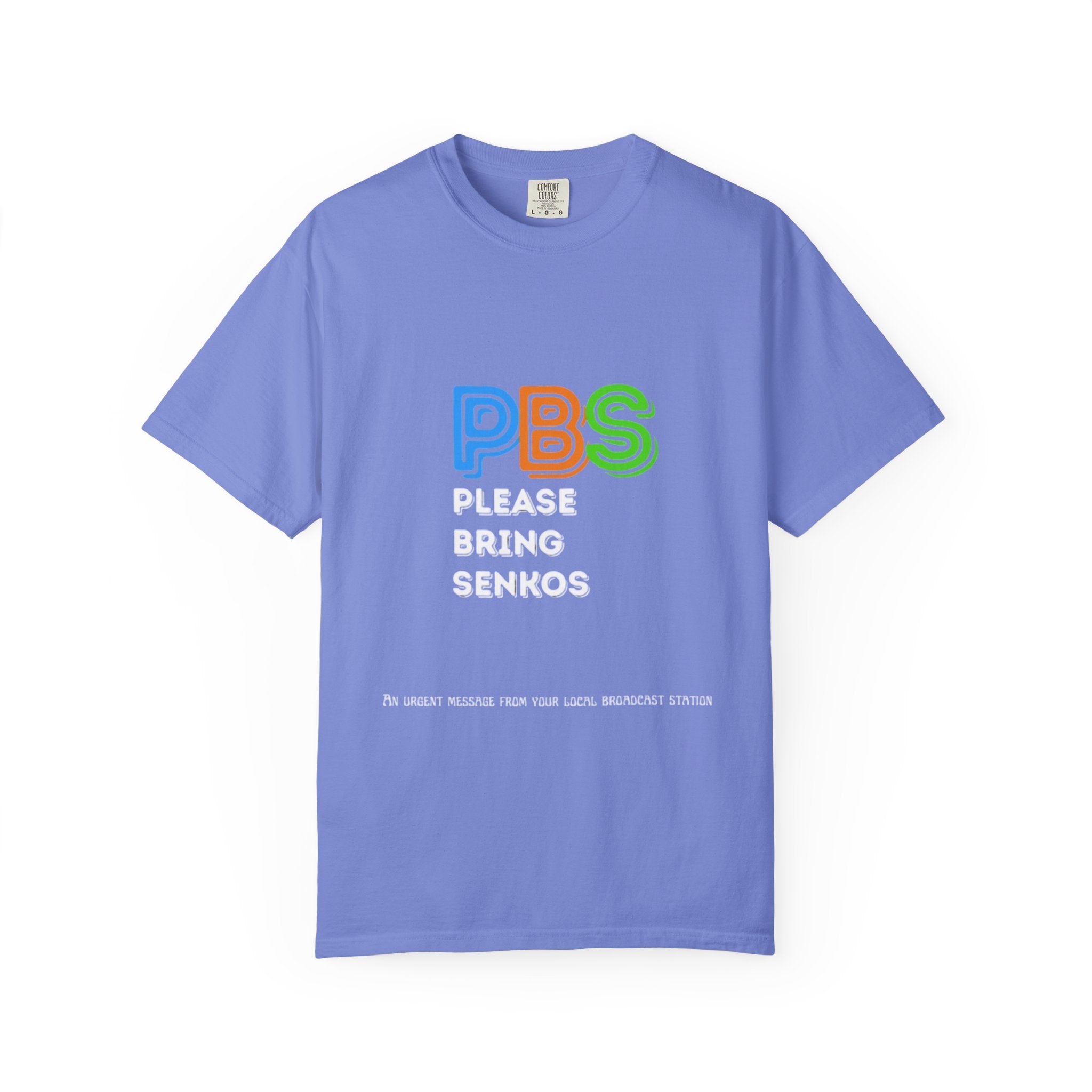 Please Bring Senkos T-Shirt — Retro PBS Logo Graphic Tee