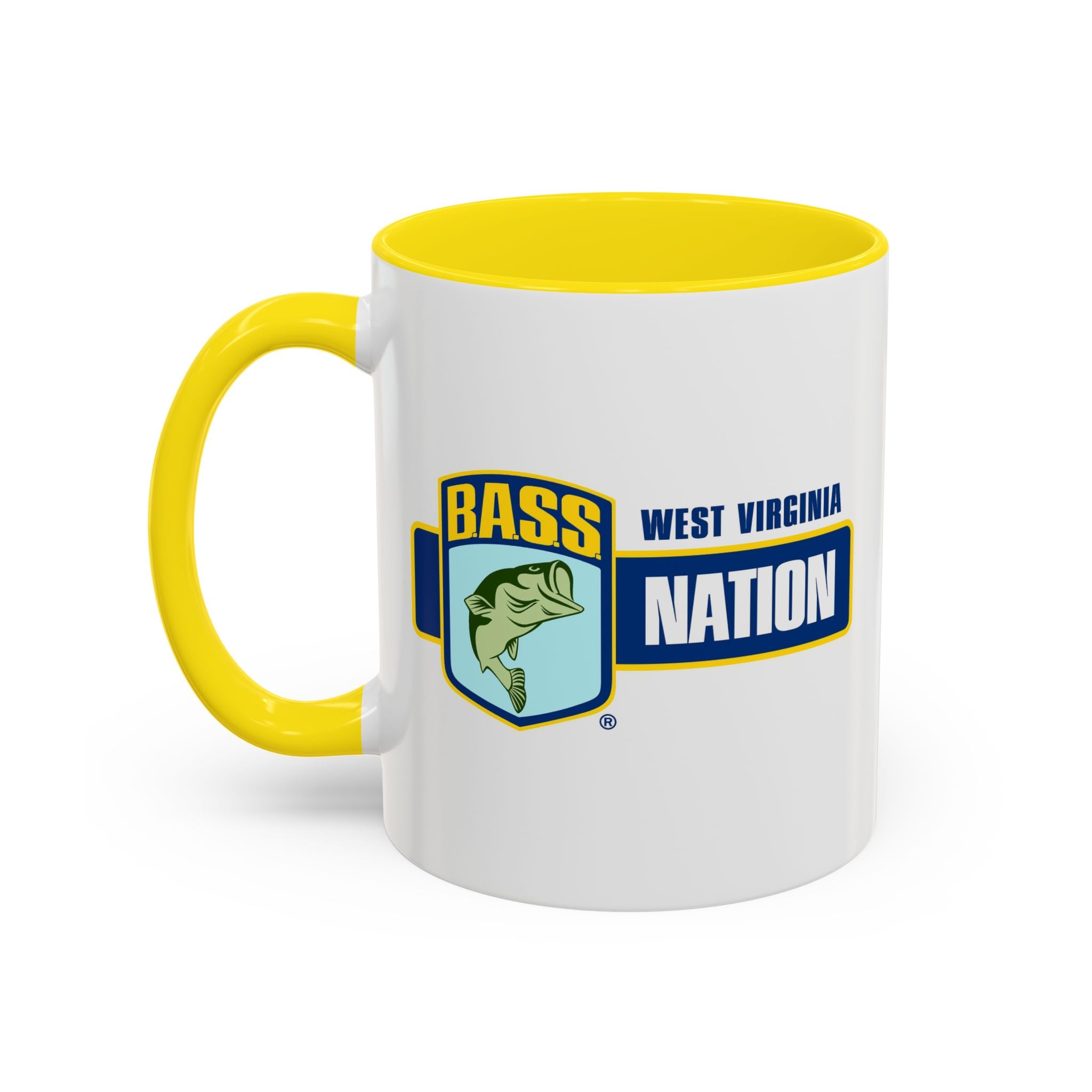 West Virginia Bass Nation Coffee Mug — Fishing Enthusiast Accent Mug