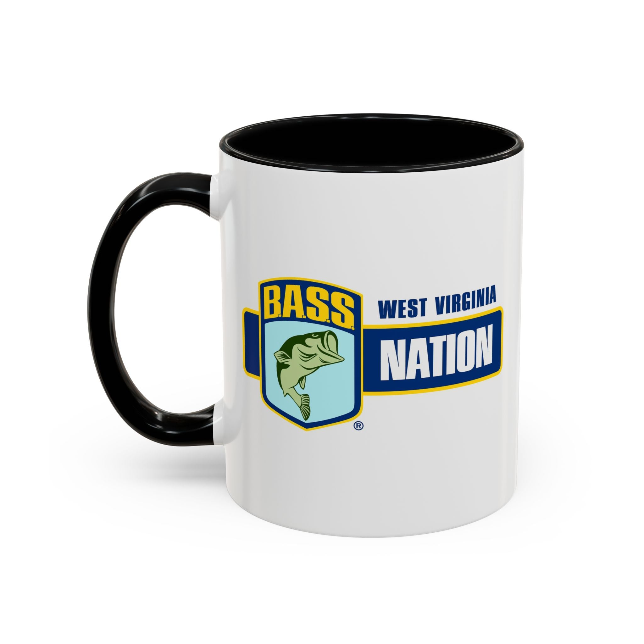 West Virginia Bass Nation Coffee Mug — Fishing Enthusiast Accent Mug