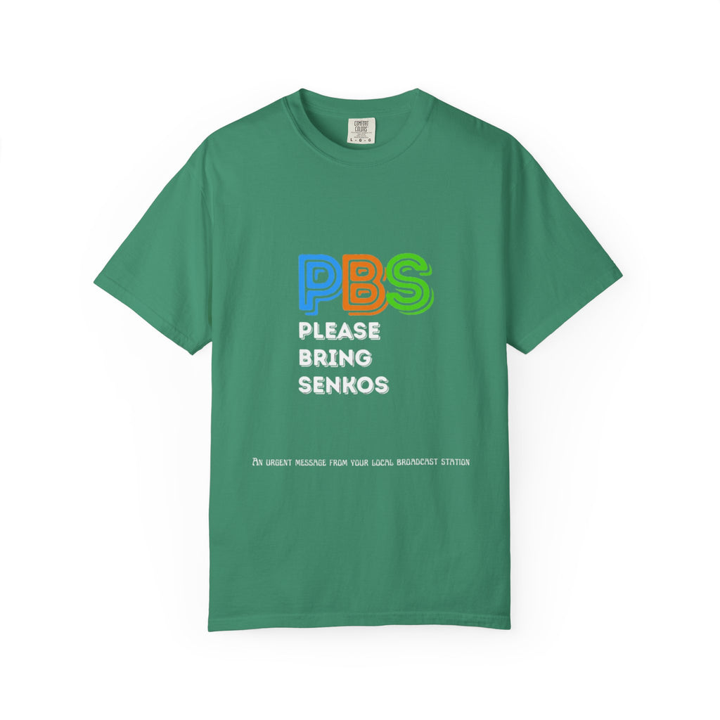 Please Bring Senkos T-Shirt — Retro PBS Logo Graphic Tee
