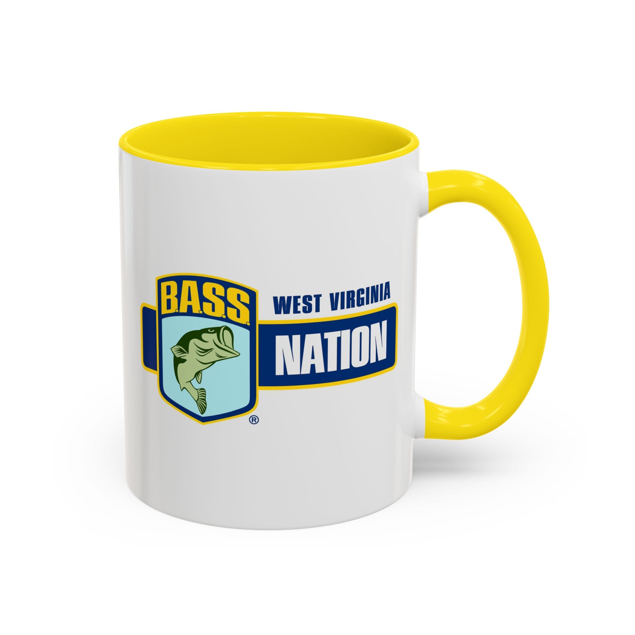 West Virginia Bass Nation Coffee Mug — Fishing Enthusiast Accent Mug