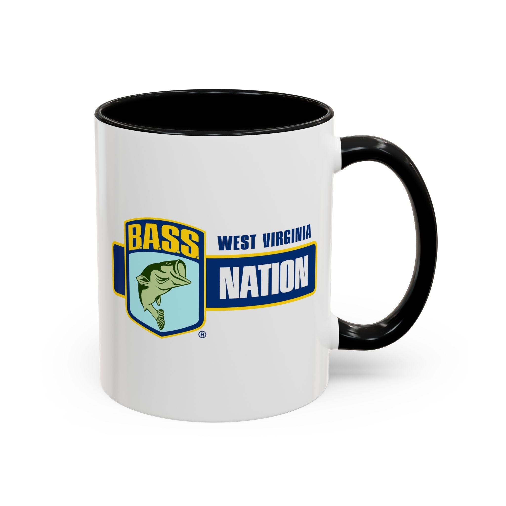 West Virginia Bass Nation Coffee Mug — Fishing Enthusiast Accent Mug