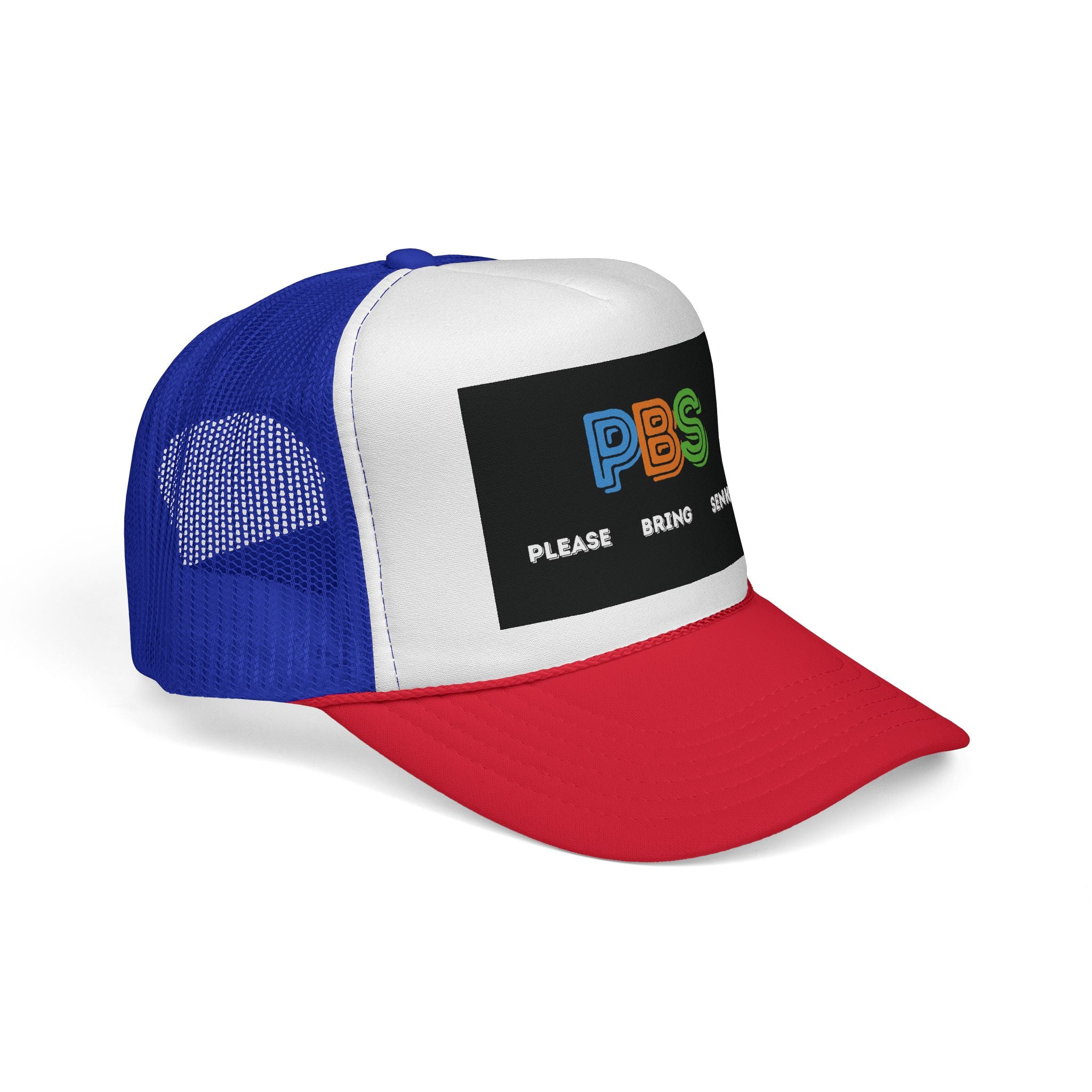 Please Bring Senkos Trucker Cap — Retro PBS Look Logo Hat