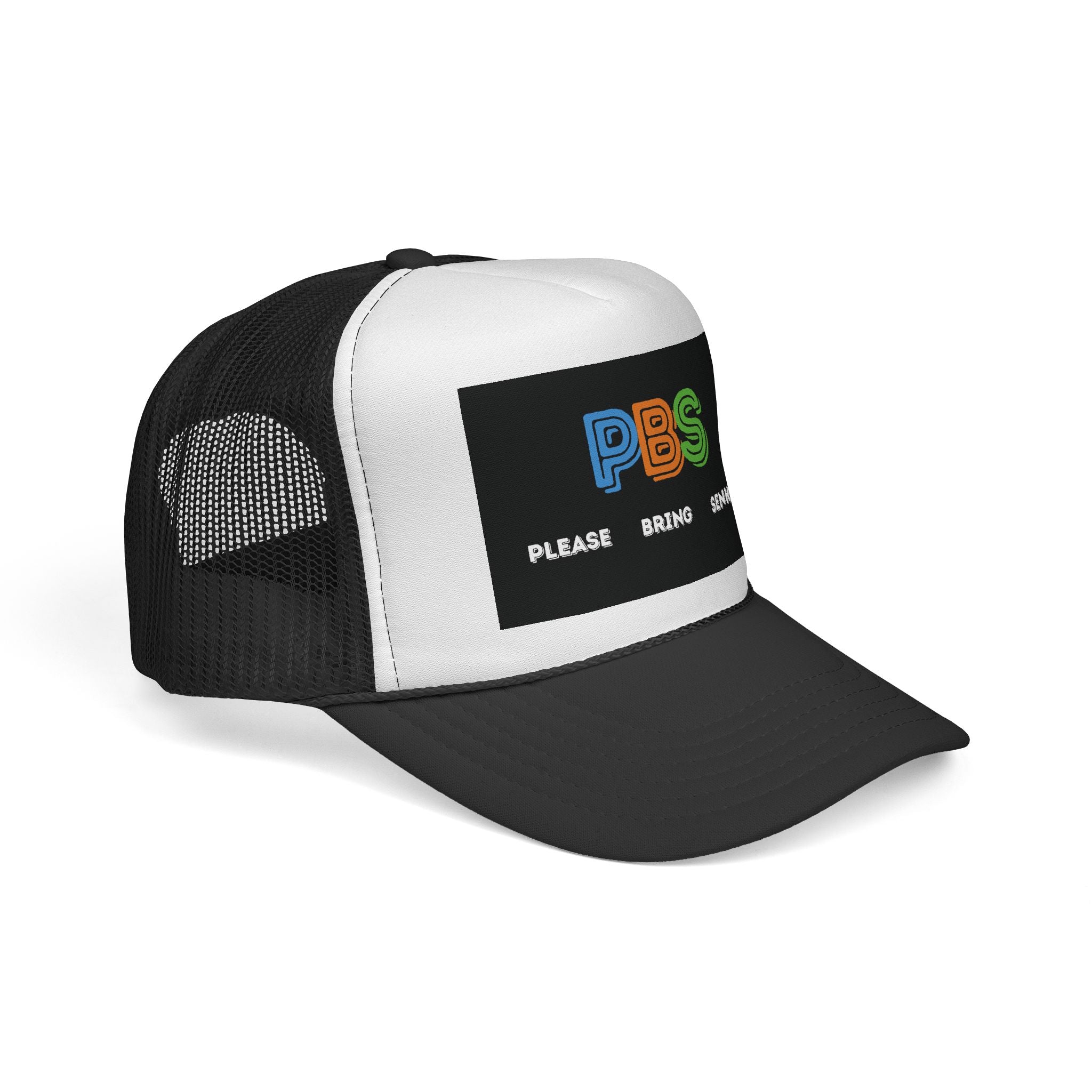 Please Bring Senkos Trucker Cap — Retro PBS Look Logo Hat