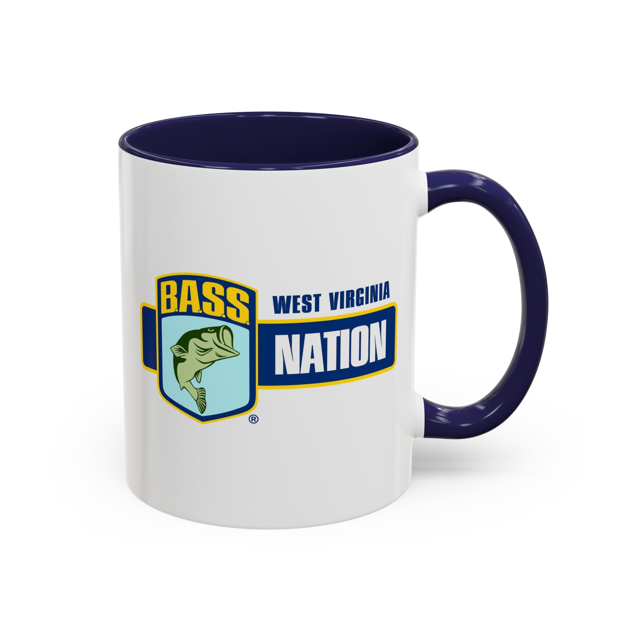 West Virginia Bass Nation Coffee Mug — Fishing Enthusiast Accent Mug